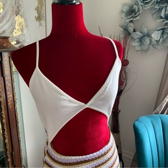 ASOS CHROCHET CUTOUT MIDI DRESS - Picture 6 of 13